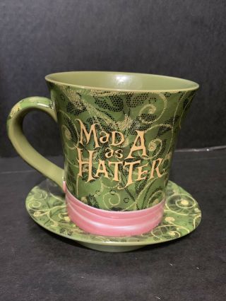 Disney Mad As A Hatter Coffee Mug And Saucer Gw