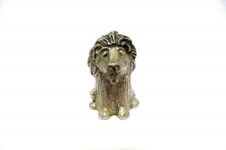 Thimble Pewter Figural Of A Lion
