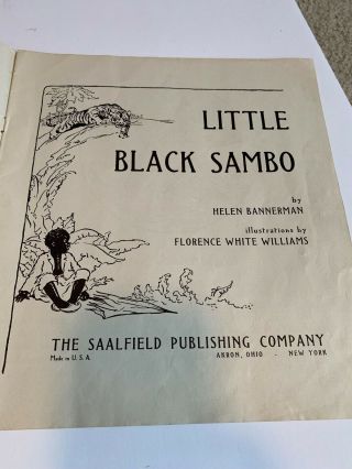 LITTLE BLACK SAMBO,  Helen Bannerman 1940 ' s 6