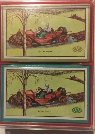 Speedster Model T Triple A To The Rescue Double Deck Playing Cards