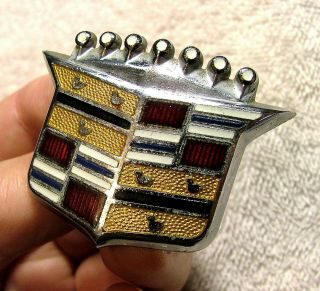 Cadillac Enamel Crest Hood Badge Emblem 1963 - 64,  Maybe Others?