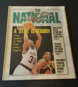 The National Sports Daily News Paper January 30 1991 Bernard King Tony Kukoc