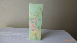 Vtg Avon Flower Fancy Floral Medley Fragranced Taper Candle 10 Inch Box