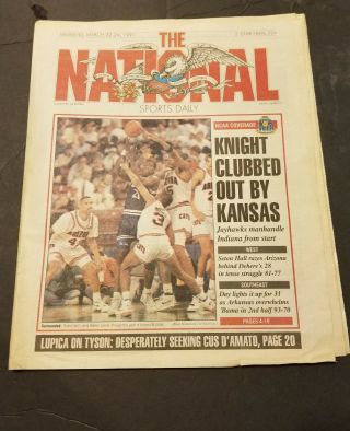 The National Sports Daily News Paper March 22 1991 Arizona & Seton Hall Ncaa