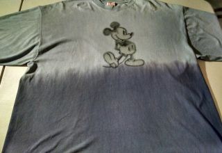 Rare Vintage Mickey Mouse The Disney Store T - Shirt Size Xxl Light & Dark Gray
