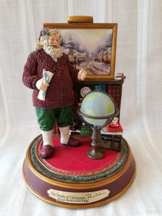 Thomas Kinkade Light Up Holidays Santa Claus Figurine The Wonder Of Christmas