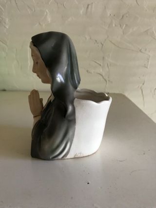 Lovely Vintage Virgin Mary Madonna Holy Mother Ceramic Planter Japan 1950 ' s 2