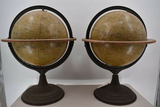 2 Antique C.  S.  Hammond & Co.  12 " Celestial Globes