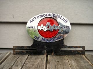 Vintage Automobile Club Of Michigan License Plate Topper Aaa Award Nr