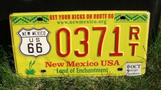 Mexico Route 66 License Plate 0371rt