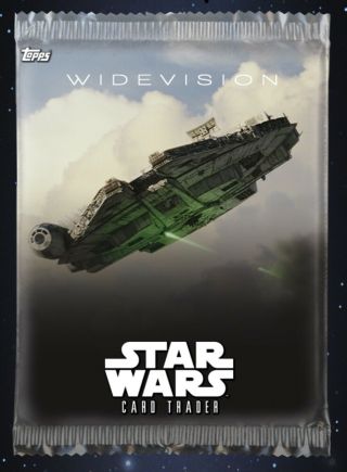 Star Wars Card Trader: Rare Tier A Pack Art - Millennium Falcon Widevision 77cc