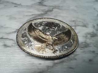 Vintage Eagle Montana Silversmiths Cowboy Belt Buckle