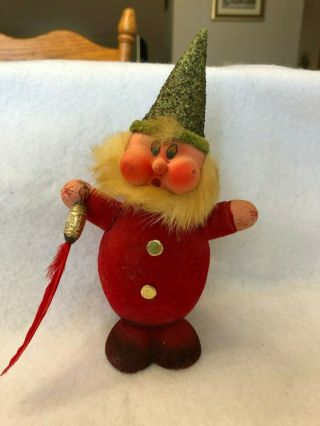 Vintage Christmas Us Zone Germany Wizard With Feather
