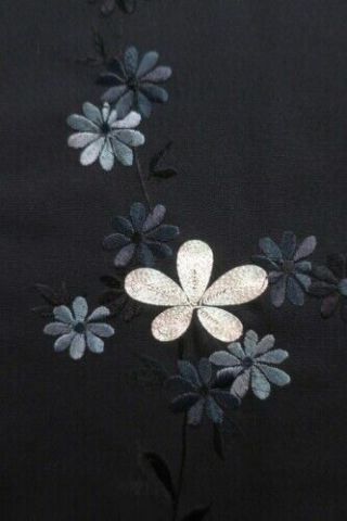 06a14421 Silk Japanese Kimono Haori Jacket Embroidery Flower 5