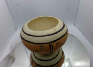 2 Vintage Native American Indian Pottery Southwest Vases Signed Krum 5