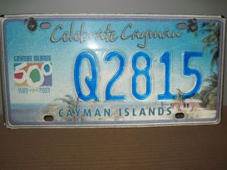 2003 Cayman Islands graphic license plate. 2