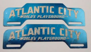 Vintage ATLANTIC CITY Jersey License Plate Topper World ' s Playground 2