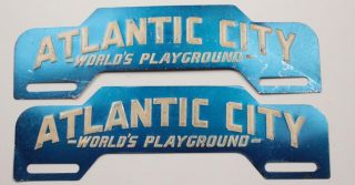 Vintage ATLANTIC CITY Jersey License Plate Topper World ' s Playground 3