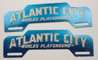 Vintage ATLANTIC CITY Jersey License Plate Topper World ' s Playground 4