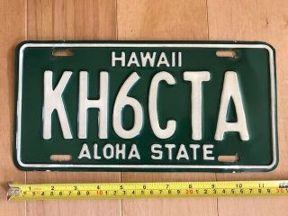 1960s Hawaii Ham Radio License Plate Kh6cta