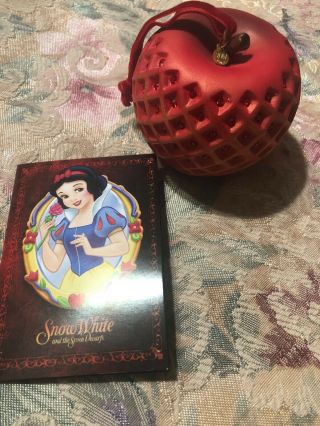 Disney Limited Edition Snow White & The Seven Dwarfs Jeweled Apple Ornament Rare