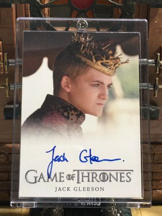 Game Of Thrones Autograph Card Signed By Jack Gleeson As King Joffrey Baratheon