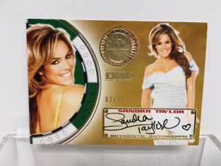 Sandra Taylor 2/21 2013 Benchwarmer Vegas Baby Comp Auto Autograph Bonus Card