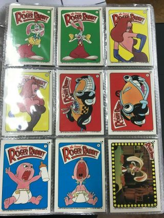 1987 Topps Who Framed Roger Rabbit? Complete Set Of 132 Cards & 22 Stickers (nm)