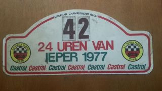 Uren Van Ieper 1977 Triumph Dolomite Sprint Competitors Rally Plate