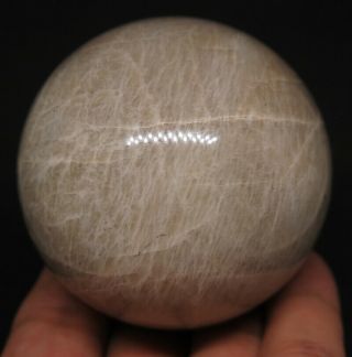 60mm 10.  1oz Natural Garnierite Moonstone Crystal Sphere Ball
