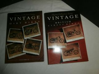 2 Vintage Dirt Bikes & British Street Motorcycle Floyd Clymer Service Manuals