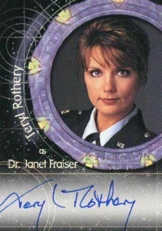 Stargate Sg - 1 Premiere Seasons 1 - 3 Teryl Rothery Dr.  Fraiser Autograph Card A3