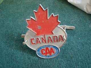 Vintage License Plate Topper Canada Caa Automobile Association 1950 - 60,  S Rare