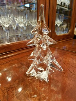 Unique 8 1/4 " Tall Clear 16 Branch Transparent Crystal Christmas / Holiday Tree