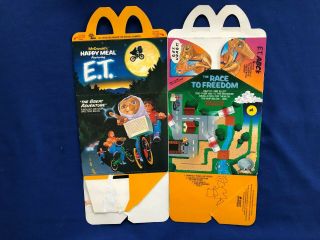 1982 E.  T.  The Extra Terrestrial McDonalds Happy Meal Boxes - Both versions 2