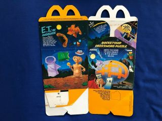 1982 E.  T.  The Extra Terrestrial McDonalds Happy Meal Boxes - Both versions 3