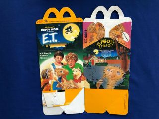 1982 E.  T.  The Extra Terrestrial McDonalds Happy Meal Boxes - Both versions 4