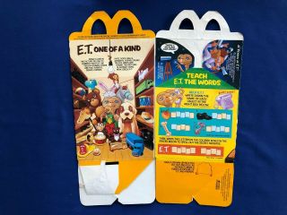 1982 E.  T.  The Extra Terrestrial McDonalds Happy Meal Boxes - Both versions 5