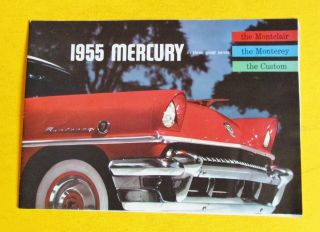 1955 Mercury Models Sales Brochure.  Foldout Poster Style