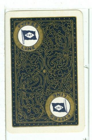 Single Vintage Playing Card,  " E & F,  Fyffes " Ss,  Steamship