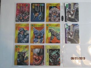 Marvel Overpower Rhino Set Of 2 Hero Cards (op,  Iq),  7 Specials,  Bonus