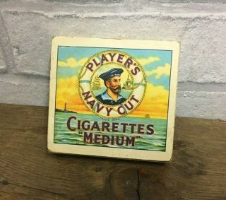 Rare Vintage Players Navy Cut Cigarette Music Box Made From Wood Order