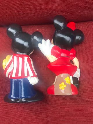 Vintage Walt Disney Productions Mickey Mouse And Minnie Mouse Ceramic Statue 9 