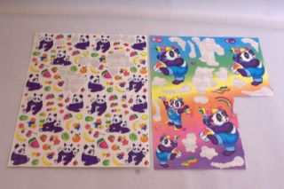 Lisa Frank Painter Panda And Panda With Fruit Sticker Sheets