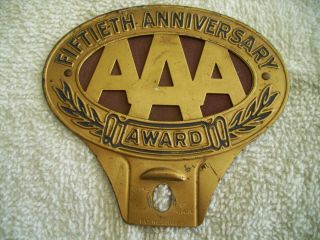 Aaa Inurance 50th Annivesary License Plate Topper