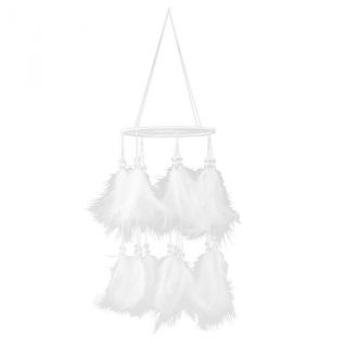 White Feather Dream Catcher with LED Fairy Lights Wall Hanging Ceiling Decor 7