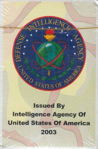 Us Defense Intelligence Agency Playing Cards Dated 2003,  Saddam Hussein,