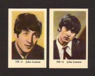 John Lennon The Beatles Vintage 1965 Swedish Trading Cards D