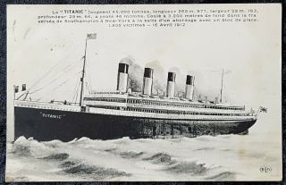 1912 White Star Line Titanic Postcard.
