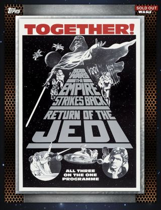 Star Wars Card Trader: Rare Darth Vader Esb/jedi - Orange Glass Poster 36cc